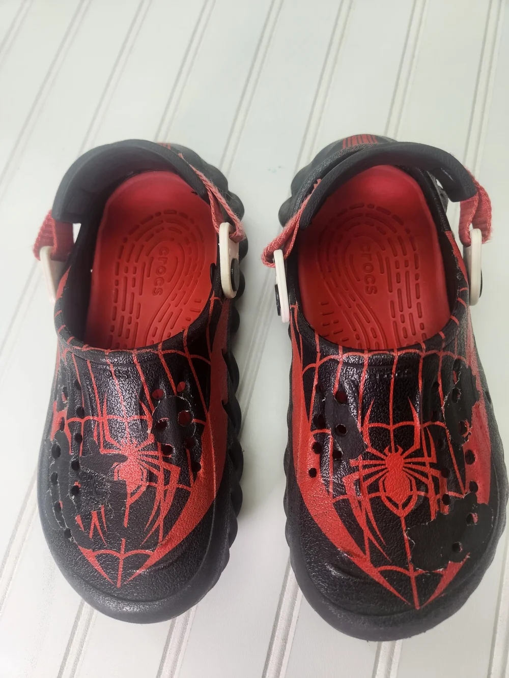 Kids Marvel x Crocs Echo Clogs Team Spider-Man Black Red Size J1